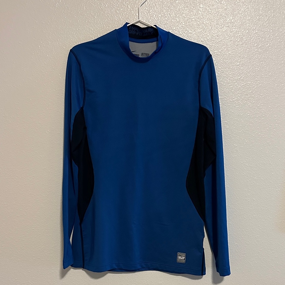 Nike Pro Combat Blue Dri-FIT turtleneck Shirt